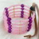 Bracelet Pink 5 Layer Beaded