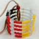 Bracelet Blk/R/Y/W 5 Layer Bea