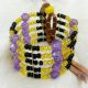 Bracelet Y/Blk/Pur 5 Layer Bea