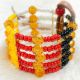 Bracelet Amber B/R/Y/W 5 Layer