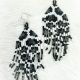 Earrings Leopard Black Gray Be