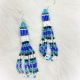 Earrings Blue LOOPS Beaded