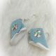 Earrings Blue Moccasins Small