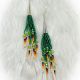 Earrings Green Dentalium Long