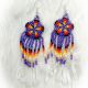 Earrings MW Purple Dentalium