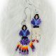 Earrings Purple Couple Beaded