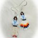 Earrings White Couple Beaded