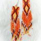 Earrings Orange Square Top Dan