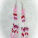 Earrings Pink/Red/W Dentalium