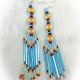 Earrings 3 Diamond Light Blue