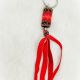 Keychain Cylinder Red Beaded