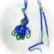 Necklace Peacock Blue Beaded