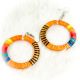 Earrings Orange Multi Quill