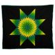 Star Quilt Blk Bkgr/Gr/Yelliow