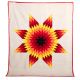 Star Quilt BlkCenter/R/O/Y