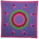 Star Quilt Pur/Pink/Lime Green