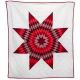 Star Quilt Maroon/Reds/Flowers
